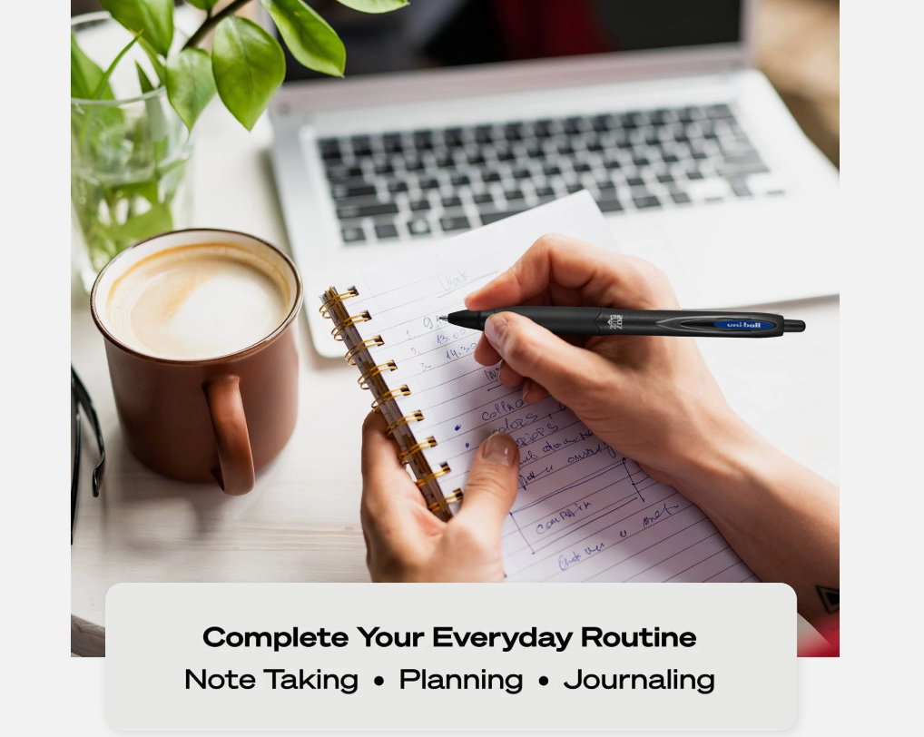 Test - Uniball 207 Plus Retractable Gel Pens Medium Point 0.7mm Black Ink 4/Pack 70460